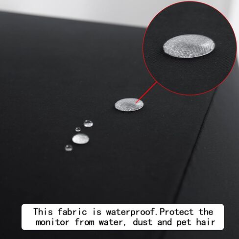 DEEP DEER Universal Monitor Dust Cover - Elastic Waterproof Fabric, Fits 19 21 22 23 27 Inch computer Screens, Dustproof, Water-Resistant, Pet Hair Protection, Elastic Cord , Sleek All-Black Design in Saudi Arabia