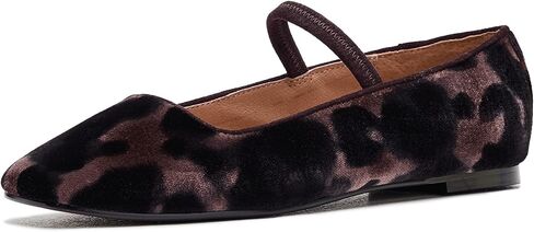 Madewell womens Greta Elastic Mary Jane - Leopard Velvet in Saudi Arabia
