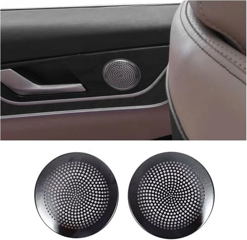 Vtear Styling Car Door Speaker Horn Cover Proof Sticker Front Rear Panel Interior Modification Fit For Chery Tiggo 9 2024 2025(Silver) in Saudi Arabia
