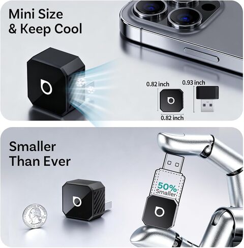 OTTOCAST Mini 3.0 (Pot) 2025 2 في 1 محول CarPlay/Android التلقائي، 5 جيجا هرتز WiFi، اتصال تلقائي لسيارات 2016+ in Kuwait
