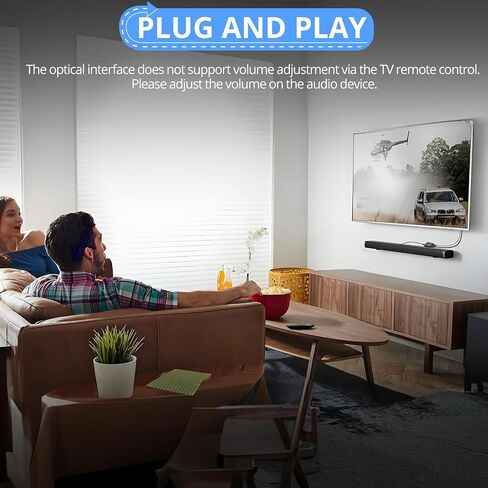 CAMWAY eARC/ARC Audio Extractor - eARC to Optical Converter, Supports 5.1 Dolby Digital, DTS,2.0 Channel, Extract HD Audio Signals from TV to Soundbar,Amplifier with Optical Cable, HDMI Cable in Saudi Arabia