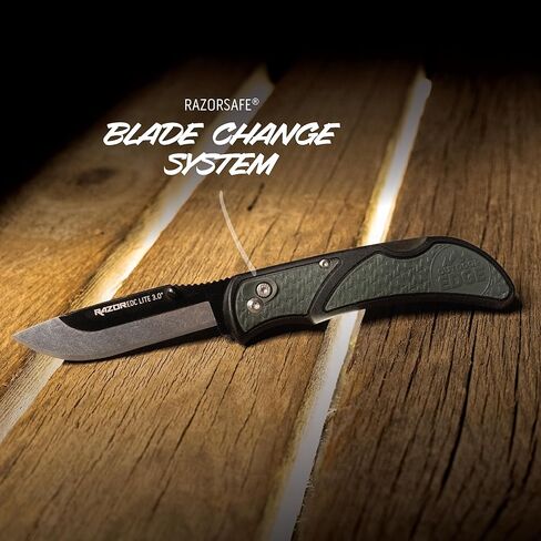 سكين RazorLite EDC مقاس 3.0 بوصات من OUTDOOR EDGE - سكين قابل للطي EDC مع شفرات ومشبك قابلين للاستبدال - فتحة يد واحدة للحمل اليومي (برتقالي، 4 شفرات) in Kuwait