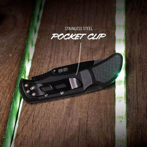 سكين RazorLite EDC مقاس 3.0 بوصات من OUTDOOR EDGE - سكين قابل للطي EDC مع شفرات ومشبك قابلين للاستبدال - فتحة يد واحدة للحمل اليومي (برتقالي، 4 شفرات) in Kuwait