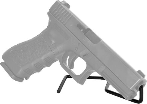 Gun Storage Solutions .22Cal & Larger Kikstand Handgun Display Stands - Free Standing or Glass Shelf Clipping Styles in Saudi Arabia