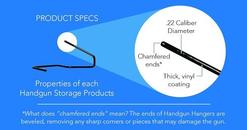Gun Storage Solutions .22Cal & Larger Kikstand Handgun Display Stands - Free Standing or Glass Shelf Clipping Styles in Saudi Arabia