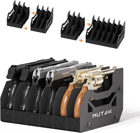 Soft Foam Pistol Rack for Gun Safe, Gun Cabinet, Durable Handgun Stand Organizer Accessories with Gun Slots, Compatible with Size Firearm, Revolver Pistols Holder in Saudi Arabia