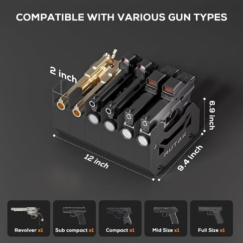 Soft Foam Pistol Rack for Gun Safe, Gun Cabinet, Durable Handgun Stand Organizer Accessories with Gun Slots, Compatible with Size Firearm, Revolver Pistols Holder in Saudi Arabia