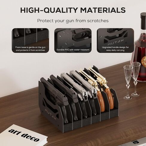 Soft Foam Pistol Rack for Gun Safe, Gun Cabinet, Durable Handgun Stand Organizer Accessories with Gun Slots, Compatible with Size Firearm, Revolver Pistols Holder in Saudi Arabia