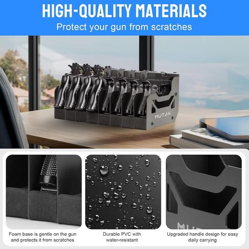Soft Foam Pistol Rack for Gun Safe, Gun Cabinet, Durable Handgun Stand Organizer Accessories with Gun Slots, Compatible with Size Firearm, Revolver Pistols Holder in Saudi Arabia