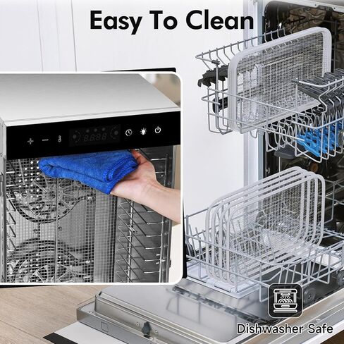 ماكينة تجفيف الطعام من SUCICENI، 12 صينية من الفولاذ المقاوم للصدأ، مجفف اللحوم بقدرة 1000 وات للاستخدام المنزلي، ومؤقت 24 ساعة و195 درجة فهرنهايت للتحكم في درجة الحرارة، ومجفف الطعام لحلوى الفاكهة والأعشاب والفطر للكلاب in Kuwait