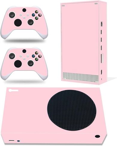 ملصق جلدي لجهاز Xbox Series S، غطاء حماية كامل من الفينيل لوحدة التحكم ووحدة التحكم اللاسلكية (وردي) in Kuwait