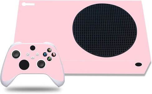 ملصق جلدي لجهاز Xbox Series S، غطاء حماية كامل من الفينيل لوحدة التحكم ووحدة التحكم اللاسلكية (وردي) in Kuwait
