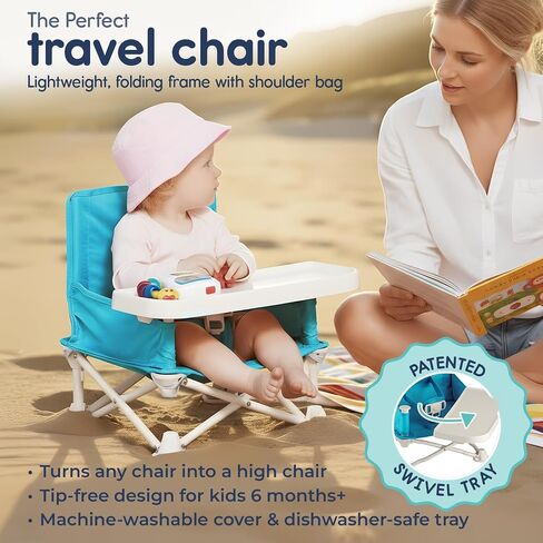 OmniBoost Booster Seat with Tray, Travel High Chair, Baby Chair, Grey in Saudi Arabia