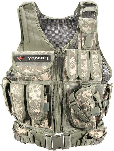 vAv YAKEDA Tactical Vest Outdoor Breathable CS Game Airsoft Vest Adjustable for Adults in Kuwait