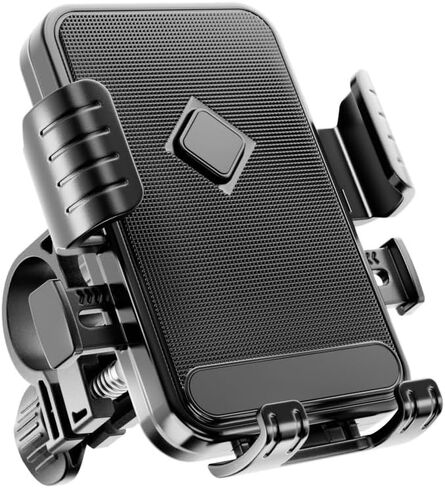 Motorcycle Phone Mount, 360 Degree Rotation Bike Phone Mount, Dirt Scooter Mini Bike Accessories, with Soft Cushion & Adjustable Clip Compatible with 4.7''-6.8'' Phone in Saudi Arabia