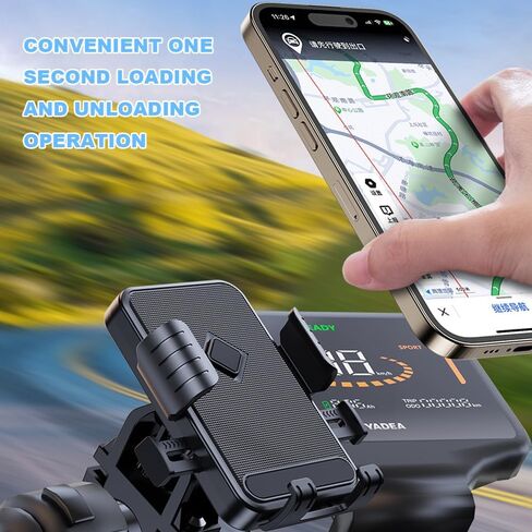 Motorcycle Phone Mount, 360 Degree Rotation Bike Phone Mount, Dirt Scooter Mini Bike Accessories, with Soft Cushion & Adjustable Clip Compatible with 4.7''-6.8'' Phone in Saudi Arabia