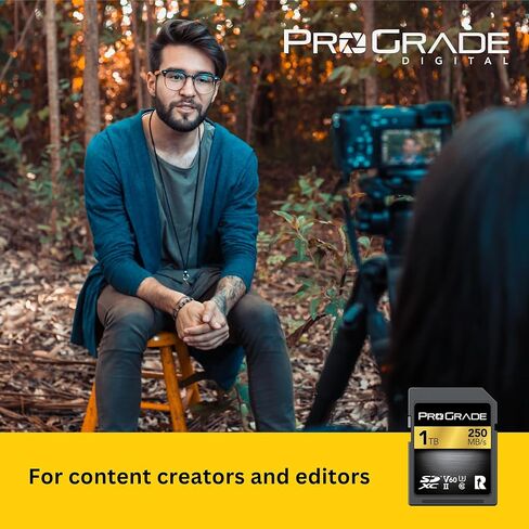 بطاقة Prograde الرقمية SD UHS-II 128 جيجابايت V60 - سرعة كتابة تصل إلى 130 ميجابايت/ثانية وسرعة قراءة 250 ميجابايت/ثانية | لمدوني الفيديو المحترفين وصانعي الأفلام والمصورين وأمناء المحتوى in Kuwait