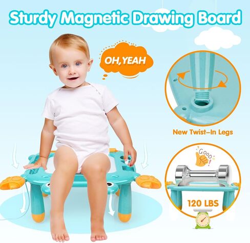 Toddler Toys for 1 2 3 Year Old Boys Girls,Magnetic Drawing Doodle Board for Toddler 1-3,Learning Educational Baby Kids Toys for Boys and Girls 18 Months,Toddler Boy Girl Toys Christmas Birthday Gifts in Kuwait