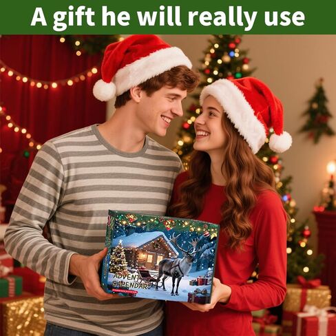 Survival Advent Calendar 2025 for Men – 24 Days Countdown Gift Box for Boyfriend or Husband | Unique Survival Kit & Mini Tools Cool for Men, Teen Boys & Adults in Kuwait