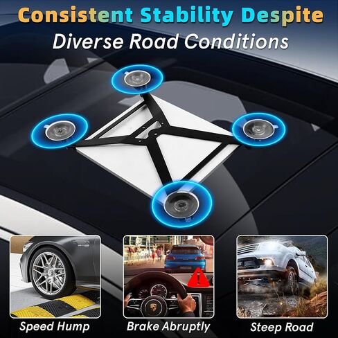 Starlink Mini Mount, Heavy Duty Suction Cup Mount Kit for Car Roof, Skylight, Rear Window, RV, Boat, Yacht, Aircraft & Road Trips – Stable Signal, Starlink Mini Accessories in Saudi Arabia