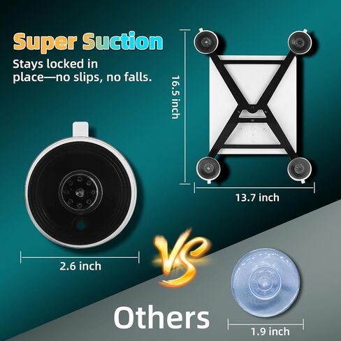 Starlink Mini Mount, Heavy Duty Suction Cup Mount Kit for Car Roof, Skylight, Rear Window, RV, Boat, Yacht, Aircraft & Road Trips – Stable Signal, Starlink Mini Accessories in Saudi Arabia
