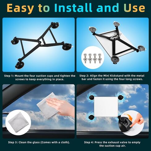 Starlink Mini Mount, Heavy Duty Suction Cup Mount Kit for Car Roof, Skylight, Rear Window, RV, Boat, Yacht, Aircraft & Road Trips – Stable Signal, Starlink Mini Accessories in Saudi Arabia