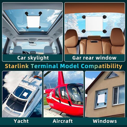 Starlink Mini Mount, Heavy Duty Suction Cup Mount Kit for Car Roof, Skylight, Rear Window, RV, Boat, Yacht, Aircraft & Road Trips – Stable Signal, Starlink Mini Accessories in Saudi Arabia