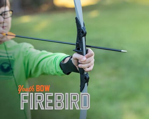 Bear Archery Firebird Bow for Youth, Recommended Ages 12-16, Ambidextrous, Continuous Draw Weight Up to 36 lb., Continuous Draw Length Up to 28-inches in Saudi Arabia