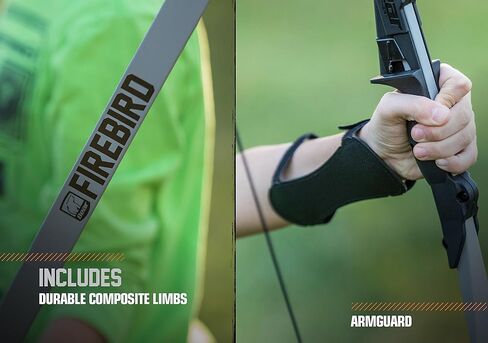 Bear Archery Firebird Bow for Youth, Recommended Ages 12-16, Ambidextrous, Continuous Draw Weight Up to 36 lb., Continuous Draw Length Up to 28-inches in Saudi Arabia