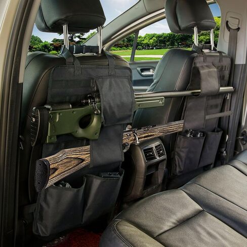 Automatic Seat Back Gun Rack, Gun Sling Bag,Gun Holder Gun Organizer Rack for Rifle Shotgun with Storage Pockets in Saudi Arabia