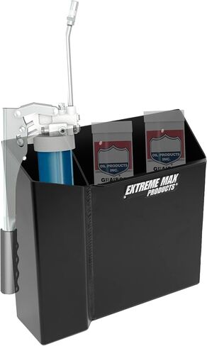 Extreme Max 5001.6368 Grease Gun Holder with Spare Cartridge Slot – Wall-Mount Aluminum Rack for Garage, Shop, Race & Enclosed Trailers, Toy Haulers – Silver in Kuwait