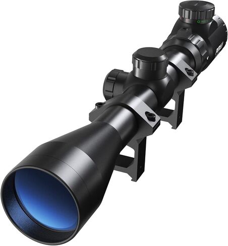 نطاق بندقية PINTY 3-9x40 مع شبكاني مضيء باللون الأحمر/الأخضر ومحدد المدى، وعدسة متعددة الطبقات مع حوامل لسكة Picatinny in Saudi Arabia