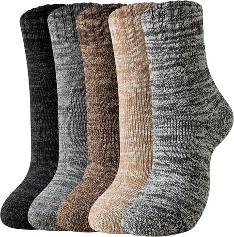 Tavaleu Wool Socks for Women Men, Winter Soft Cozy Thermal Sock Warm Breathable Crew Boot Socks in Kuwait
