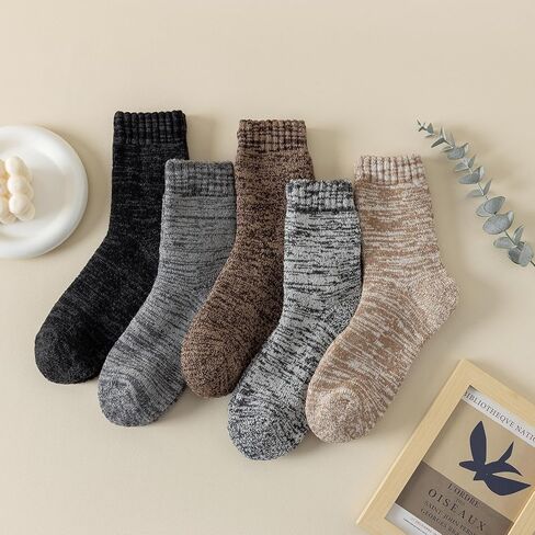 Tavaleu Wool Socks for Women Men, Winter Soft Cozy Thermal Sock Warm Breathable Crew Boot Socks in Kuwait