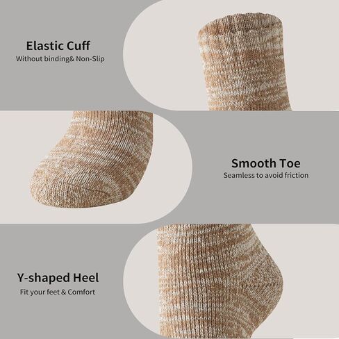 Tavaleu Wool Socks for Women Men, Winter Soft Cozy Thermal Sock Warm Breathable Crew Boot Socks in Kuwait