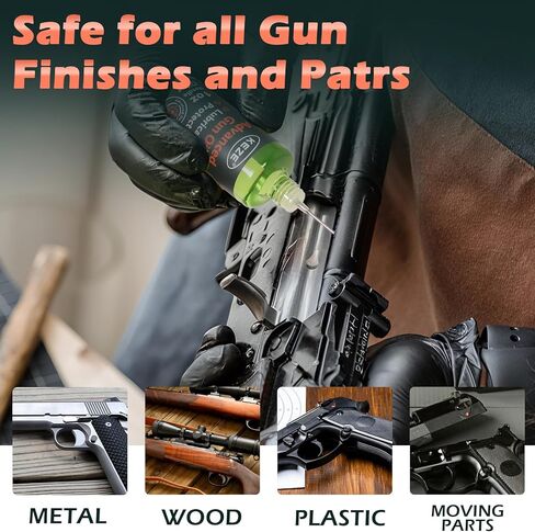طقم تشحيم منظف بندقية Keze Gun Oil CLP - 2 أوقية. بخاخ مضخة رذاذ ناعم و1 أونصة. رقع تنظيف مزيتة بإبرة، مسحات تنظيف، صيانة ممتازة، مذيب زيت صناعي وقائي ضد الصدأ in Kuwait