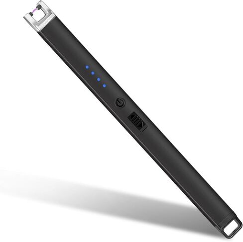 Stocking Stuffers for Women：Electric Lighter, Rechargeable Lighter with Battery Indicator Light and Safety Switch, Electric Candle Lighters for Scented Candles,Barbecues, Camping, Holiday Parties in Kuwait