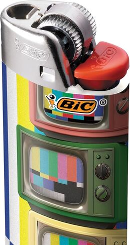BIC Maxi Pocket Lighter, Special Edition Nostalgia Collection, Assorted Unique Lighter Designs, 8 Count Pack of Lighters in Saudi Arabia