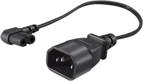 0.3m Short AC Power Cord, C14 Plug to C7 (Figure-8) Socket, 10A 250V, Compatible with Laptop Charger, Printer, Monitor, Bluetooth Speaker (0.3M C14 to C7 Power Cord) in Saudi Arabia
