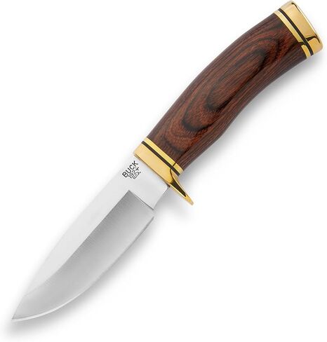 Buck Knives 192 Vanguard Hunting Knife, 4-1/4" Fixed Blade, Full Tang Design, Walnut DymaLux Handle, 420HC Stainless Steel Drop Point Blade, Sheath Included, Knife Made in the USA, 6.3 oz in Kuwait