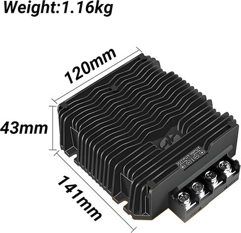 Industrial 100A DC-DC Buck Converter 36-48V to 12V 1200W, High Efficiency Synchronous Rectification Step-Down Power Supply Module with IP67 Rating in Saudi Arabia