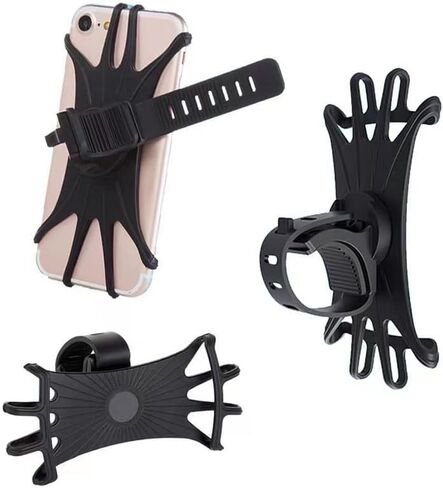 Bike Phone Mount,Universal Bike Cell Phone Holder,180°Rotatable,Silicone Bicycle Phone Mount Compatible with 4.0''~6.7'' Cellphone in Saudi Arabia