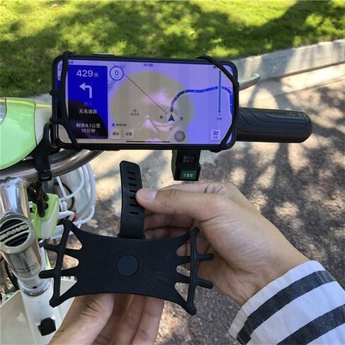Bike Phone Mount,Universal Bike Cell Phone Holder,180°Rotatable,Silicone Bicycle Phone Mount Compatible with 4.0''~6.7'' Cellphone in Saudi Arabia