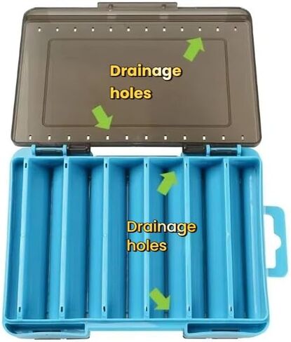 Waterproof Fishing Tackle Box with Dividers & Tray | Organized Tackle Storage for Fishing Gear-Yellow in Saudi Arabia