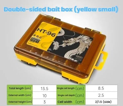 Waterproof Fishing Tackle Box with Dividers & Tray | Organized Tackle Storage for Fishing Gear-Yellow in Saudi Arabia