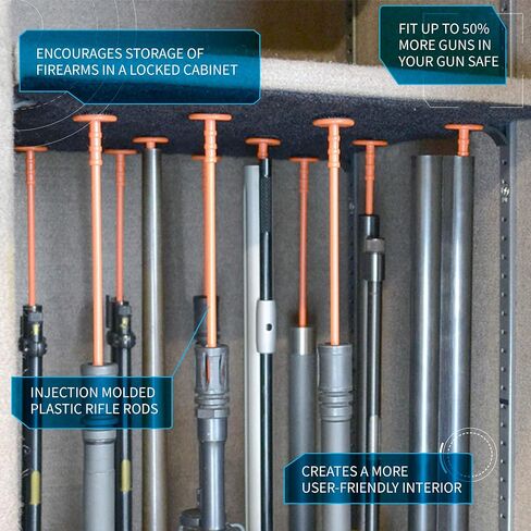 Gun Storage Solutions Rifle Rod Expansion Pack - Gun Rack Rifle Rods, Organize Your Gun Safe, Extra Rifle Rods, (Fabric Sold Separately or in Our Starter Packs) in Saudi Arabia