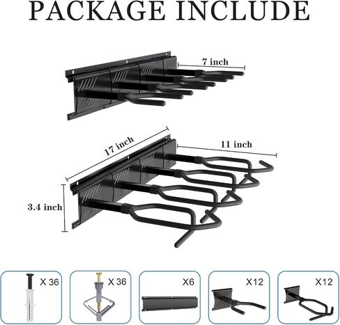 Upbci Heavy Duty Steel Gun Rack - Wall Mount, Adjustable 4/8/12 Slot Indoor Gun Racks, Securely Display Shotgun & Rifle in Kuwait