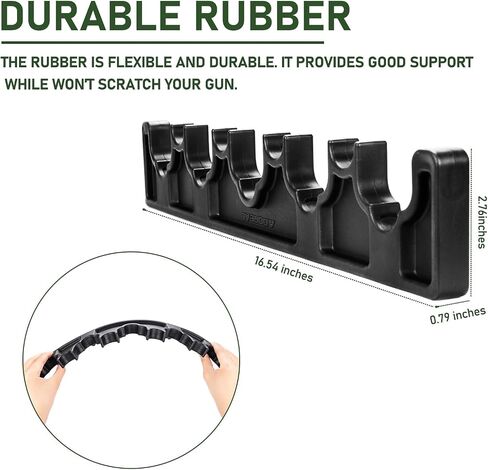 Magnetic Rifle Rack, Durable Rubber Gun Rack for Gun Storage, Magnetic Gun Holder in Gun Cabinet, Shotgun Rifle Barrel Rest Gun Safe Organizer Indoor Gun Racks in Saudi Arabia
