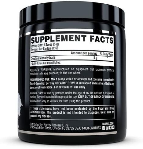 Nutrex Research Ultra Pure Creatine Monohydrate Powder Unflavored | 5G Micronized Creatine Powder for Muscle Gain, Strength, Endurance and Recovery (80 Servings (Pack of 1)) in Saudi Arabia