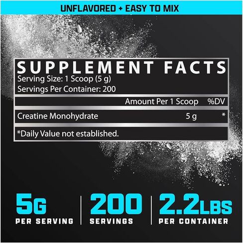Nutrex Research Ultra Pure Creatine Monohydrate Powder Unflavored | 5G Micronized Creatine Powder for Muscle Gain, Strength, Endurance and Recovery (80 Servings (Pack of 1)) in Saudi Arabia